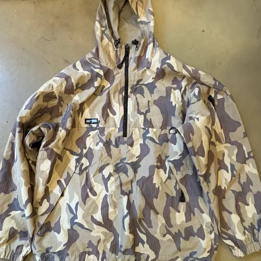 [BUNJANG] ASICS Esperto Camo Reversible Anorak / 일본 아식스 라인 ESPERO 카모 리버시블 아노락