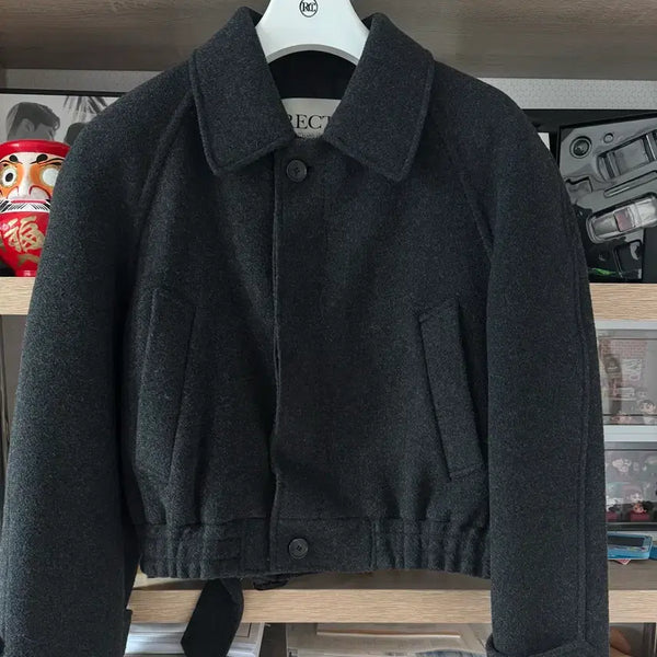[BUNJANG] Recto Raglan Sleeve Wool Jumper / 렉토 라글랑 슬리브 울점퍼