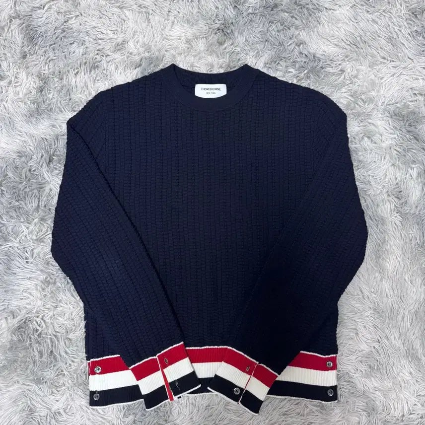 [BUNJANG] Thom Browne Trimmed Stripe Pullover Knit / 톰브라운 트리밍 스트라이프 풀오버 니트