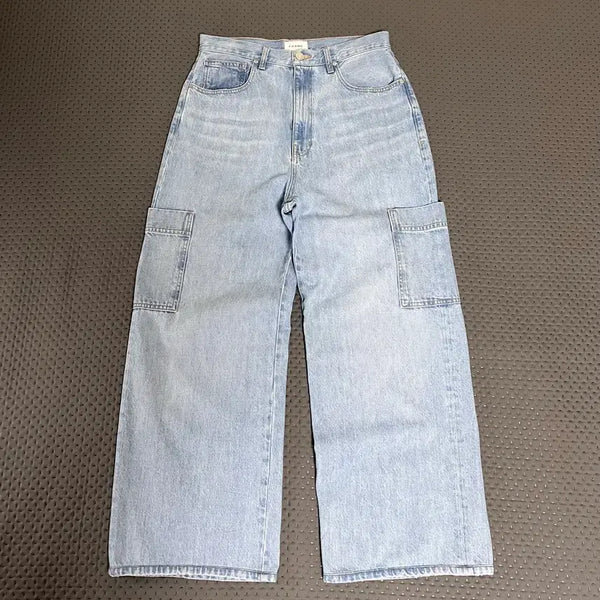 [BUNJANG] FRAME Wide Cargo Denim Pants Light Blue Size 31 / 프레임(FRAME) 와이드 카고 데님팬츠 연청 31