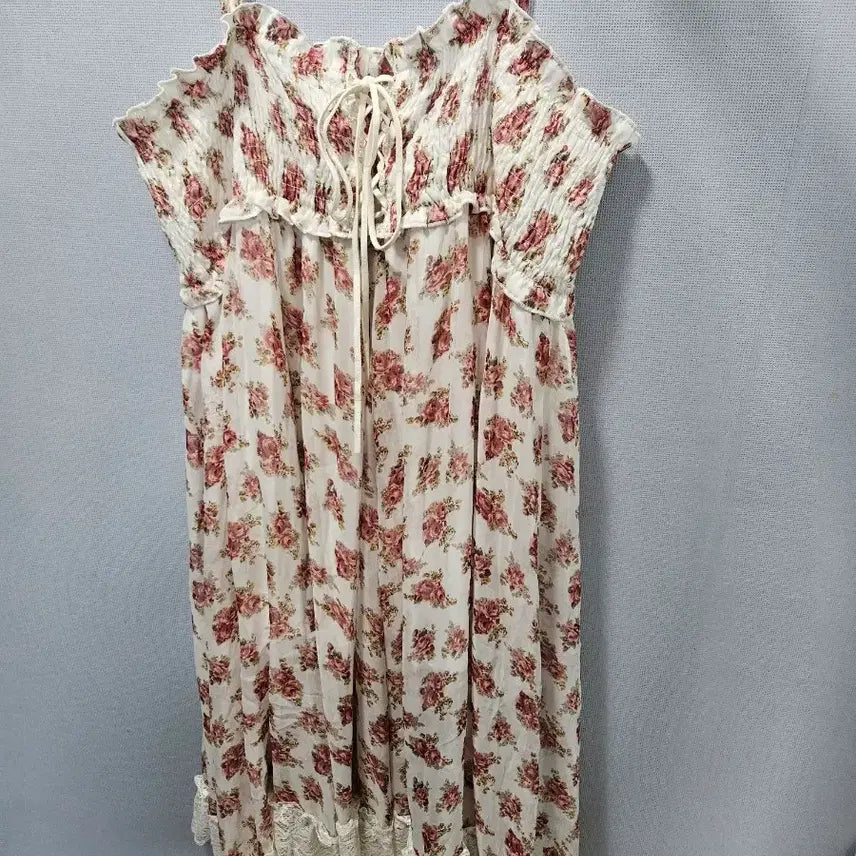 [BUNJANG] Vintage Floral Pattern Sleeveless Dress / 빈티지 플라워패턴 원피스