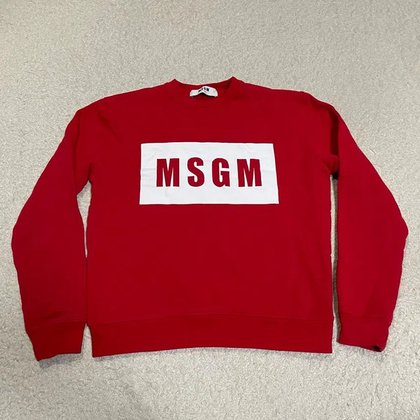 [BUNJANG] MSGM Sweatshirt Red Fleece Size M / MSGM 맨투맨 레드 기모 m