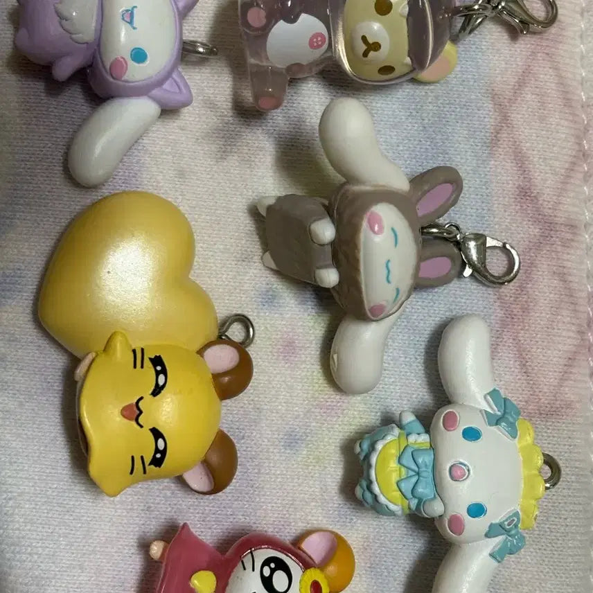 [BUNJANG] Korilakkuma, Cinnamonroll, Hamtaro, Mezijushi Keychain Bundle Set / 코리락쿠마 시나모롤 햄토리 메지루시 키링 일괄