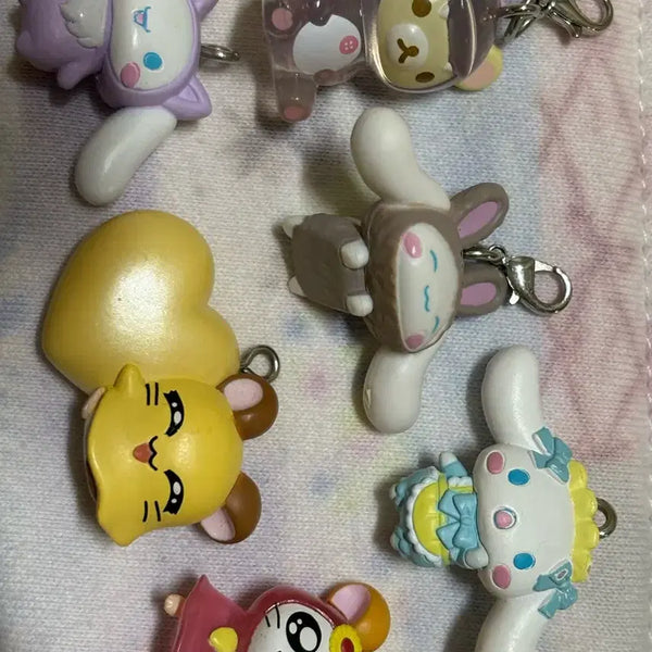 [BUNJANG] Korilakkuma, Cinnamonroll, Hamtaro, Mezijushi Keychain Bundle Set / 코리락쿠마 시나모롤 햄토리 메지루시 키링 일괄