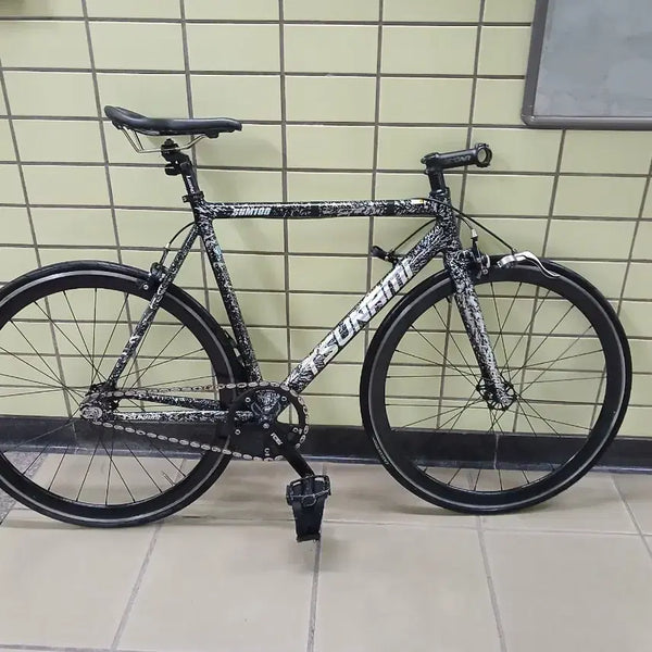 [BUNJANG] Tsunami Bu-Kkot Black Fixie Bicycle / 쓰나미 부꽃블랙