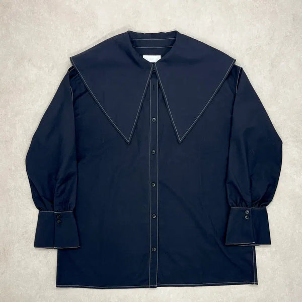 [BUNJANG] HARE Big Color Stitch Shirt Blouse / 하레 빅 컬러 스티치 셔츠 블라우스 [ 55-66 ]