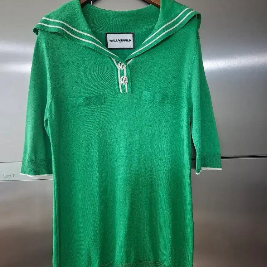 [BUNJANG] Karl Lagerfeld Marine Look Green Blouse / 칼 라거펠트 마린룩 그린