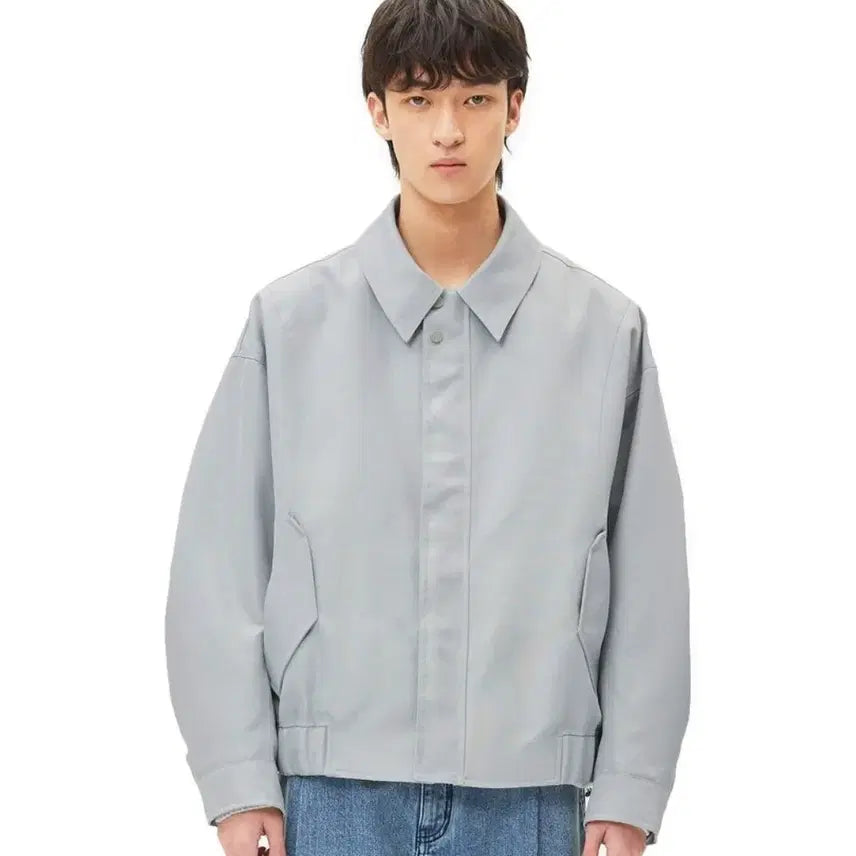 [BUNJANG] Il Corsso Light Grey Blouson Jacket S / 일꼬르소 점퍼 S  사이즈 남성 (새상품)