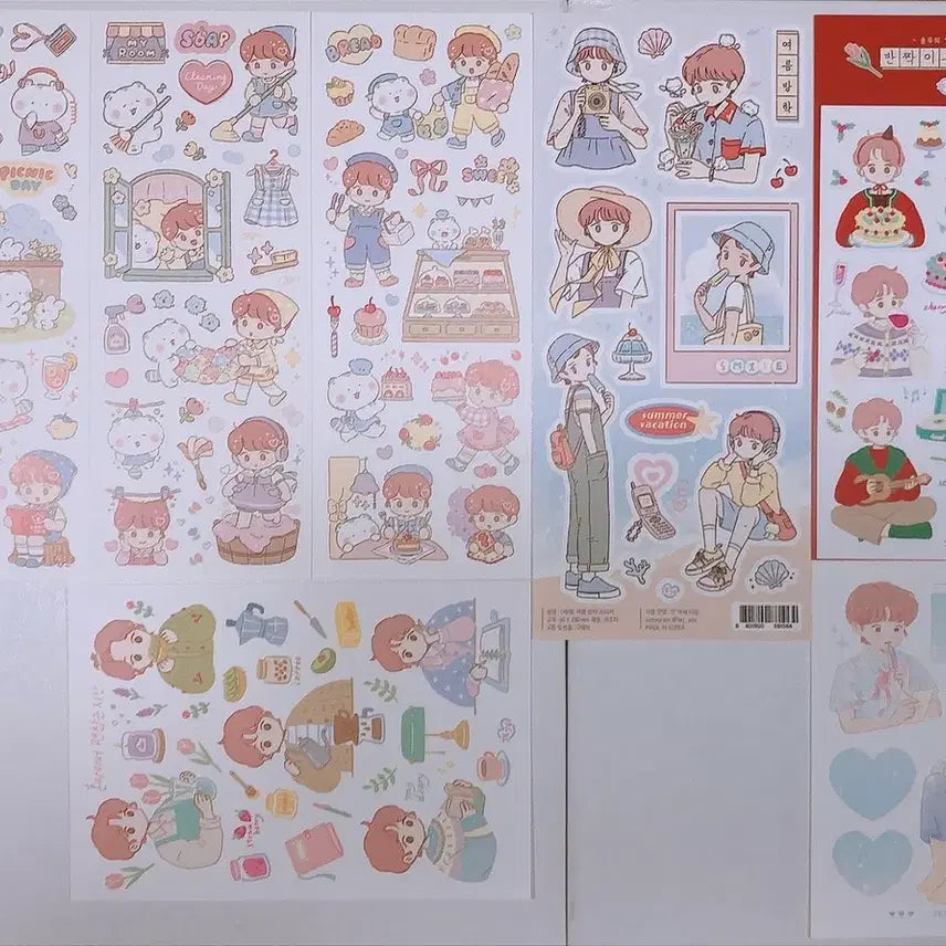 [BUNJANG] Jejj Character Sticker 7-Set / 제제 인물 스티커 7종 셋트 새상품