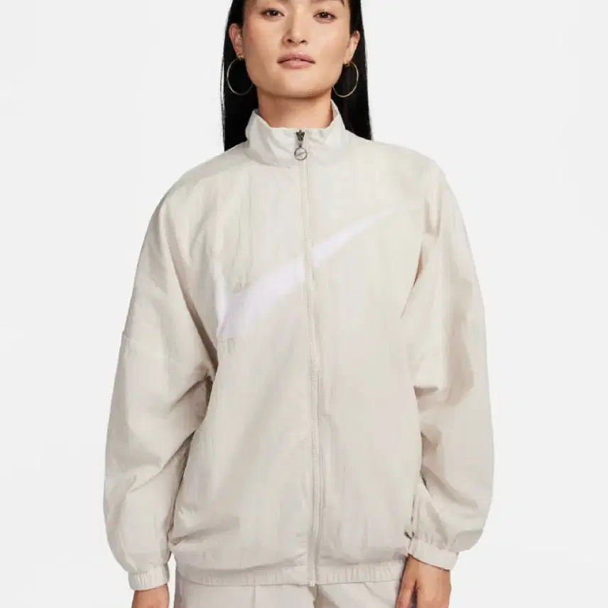[BUNJANG] Nike Big Swoosh Windbreaker Beige Large / 나이키 빅스우시 바람막이