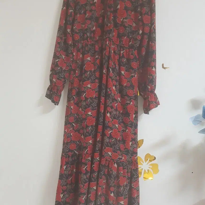 [BUNJANG] Flower Maxi Long Dress (Size 55) / 플라워 맥시 롱 원피스(55)