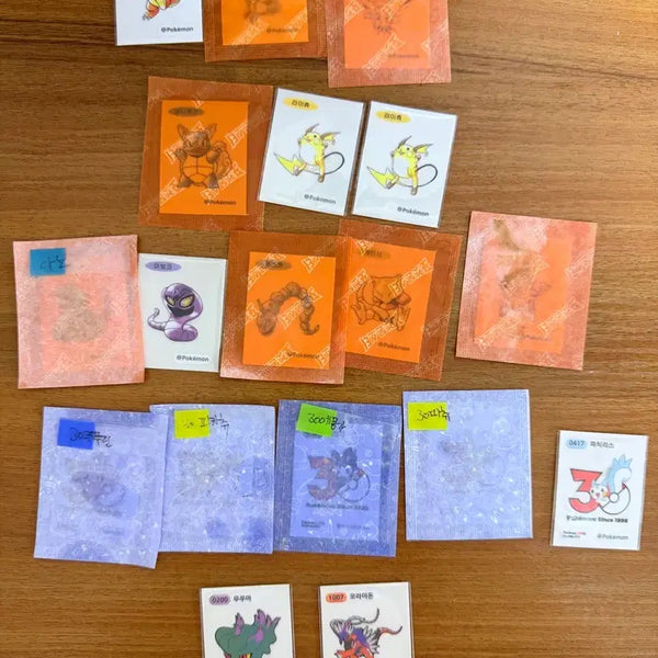[BUNJANG] Pokemon 30th Anniversary Artwork Stickers / 포켓몬스터 띠부씰 30주년 , 아트워크 띠부띠부씰