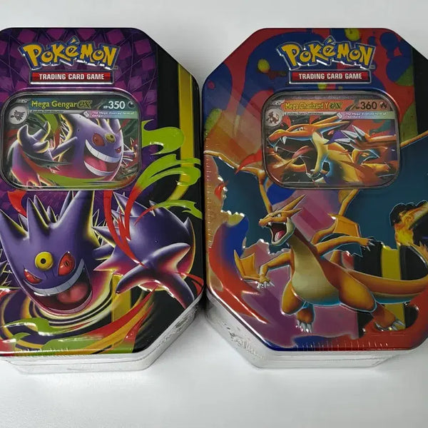 [BUNJANG] Pokemon Card Mega Gengar EX & Mega Charizard EX Tin Case Set / 포켓몬 카드 메가 팬텀 EX / 메가 리자몽 EX 틴 케이스