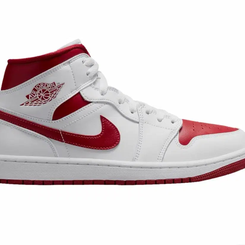[BUNJANG] Air Jordan 1 Mid White Red / 에어조던 1 미드 화이트 레드