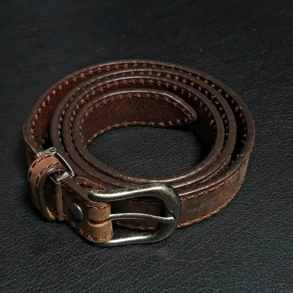 [BUNJANG] Vintage Leather Belt Brown / 빈티지 레더벨트 브라운