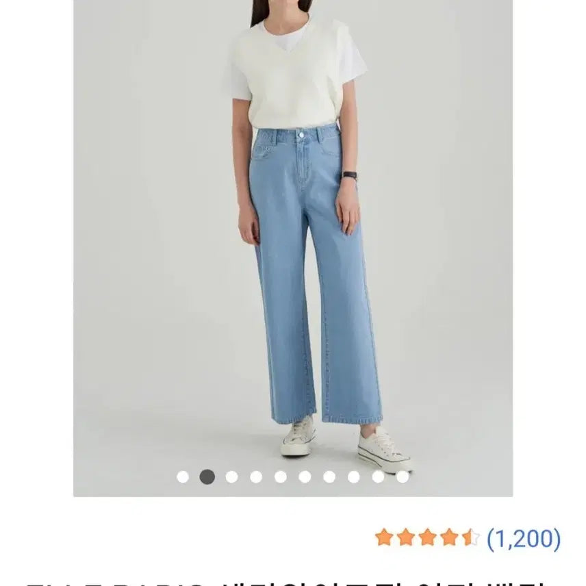 [BUNJANG] Elle Summer Semi-Wide Fit Denim Pants / 엘르여름청바지