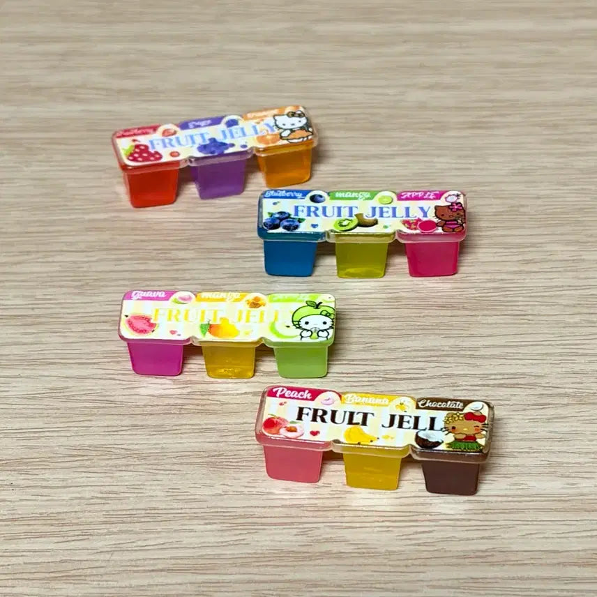 [BUNJANG] Hello Kitty Pudding Miniature Set (4 Types) / 미니어쳐 키티 푸딩 4종