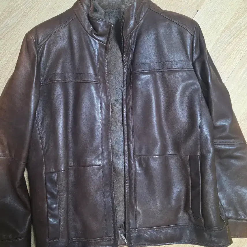 [BUNJANG] Genuine Leather Sheepskin Lined Bomber Jacket / 양가죽 무스탕 점퍼 저렴히판매!