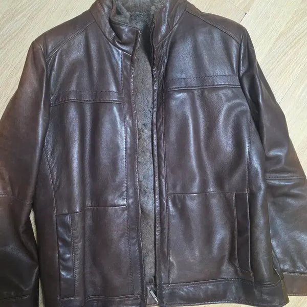 [BUNJANG] Genuine Leather Sheepskin Lined Bomber Jacket / 양가죽 무스탕 점퍼 저렴히판매!