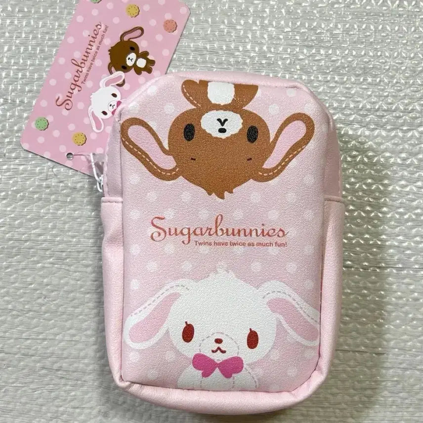 [BUNJANG] Sugar Bunnies Cosmetic Pouch Leather / 슈가바니즈 립 화장품 파우치