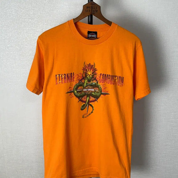 [BUNJANG] 2001 Harley-Davidson "Eternal Combustion" Graphic T-Shirt / [Vintage] 2001 Harley-Davidson "Eternal Combustion" Graphic T-Shirt