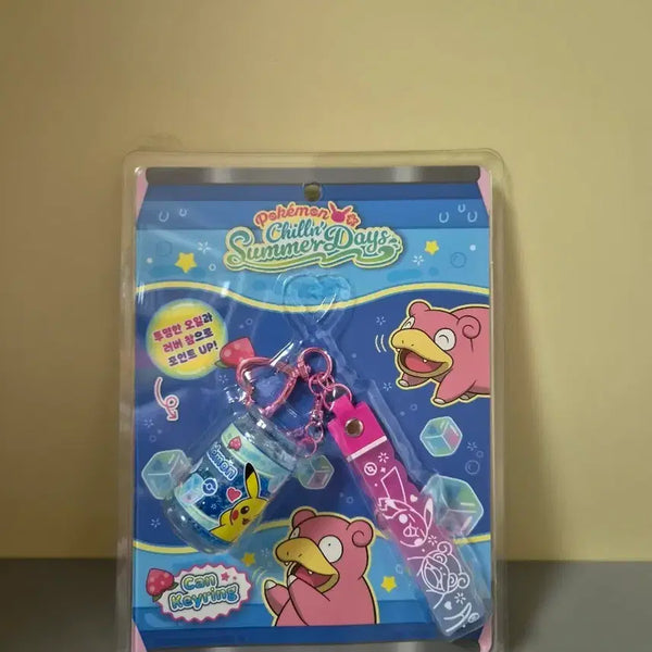 [BUNJANG] Pokemon Summer Chilling Can Keyring Pikachu & Slowpoke (Sealed) / 포켓몬 팝업 캔키링 피카츄 야돈 미개봉새상품