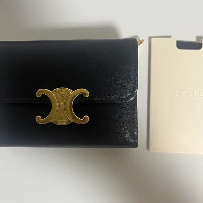 [BUNJANG] Celine Triomphe Wallet Black / 정품)셀린느 트리옹프 지갑 블랙