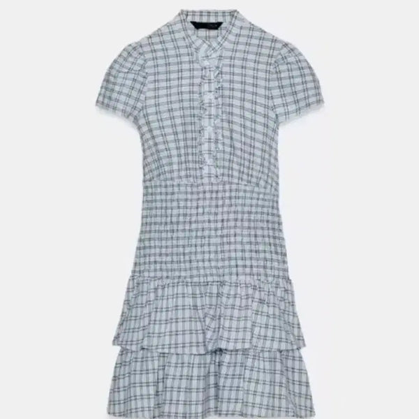 [BUNJANG] Zara Frill Check Dress / 자라 프릴 체크 원피스