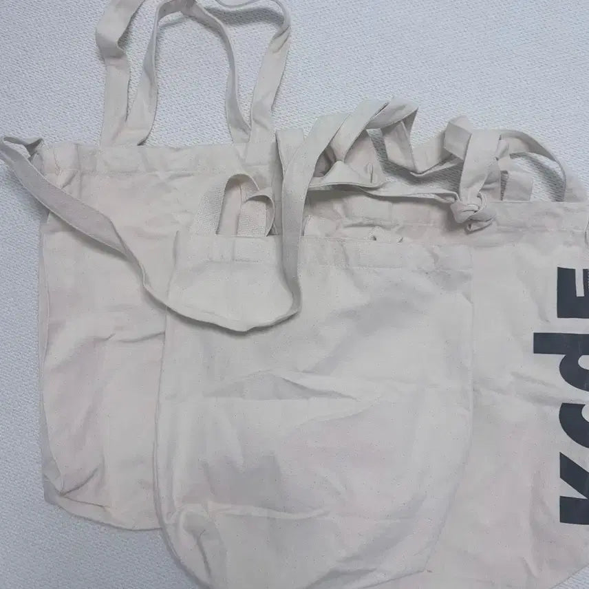 [BUNJANG] Premium Canvas 2-Way Large Tote Bag Bundle Set (3 Pieces) / [새제품] 고급 캔버스천 튼튼 2way 대형 에코백 3개 일괄