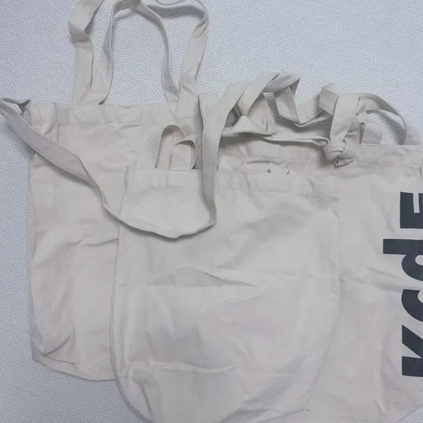 [BUNJANG] Premium Canvas 2-Way Large Tote Bag Bundle Set (3 Pieces) / [새제품] 고급 캔버스천 튼튼 2way 대형 에코백 3개 일괄