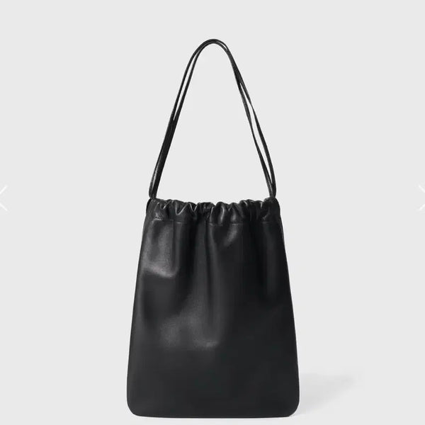 [BUNJANG] Monoha Leather String Shoulder Bag Black / 모노하  Leather String Bag 블랙
