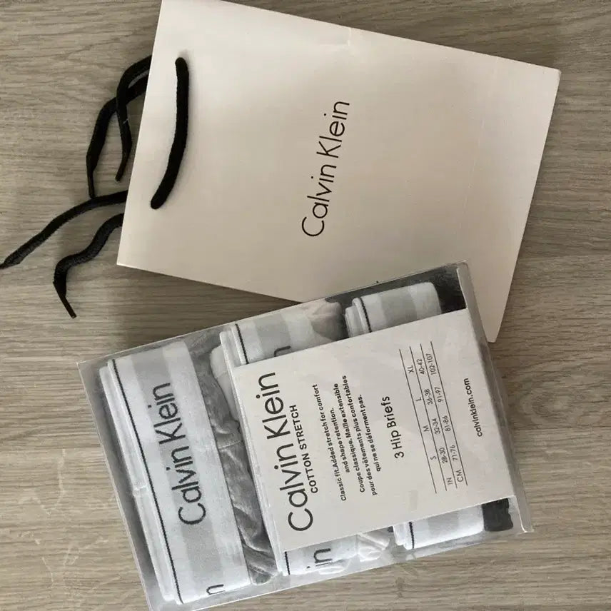 [BUNJANG] Calvin Klein Cotton Triangle Briefs 3-Pack Set / 캘빈클라인 삼각팬티