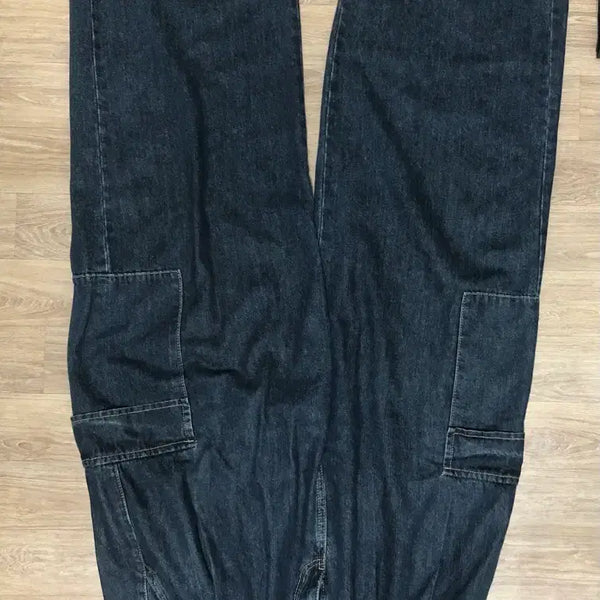[BUNJANG] Men's Loose Fit Cargo Denim Pants / 청바지 카고 팬츠 남성