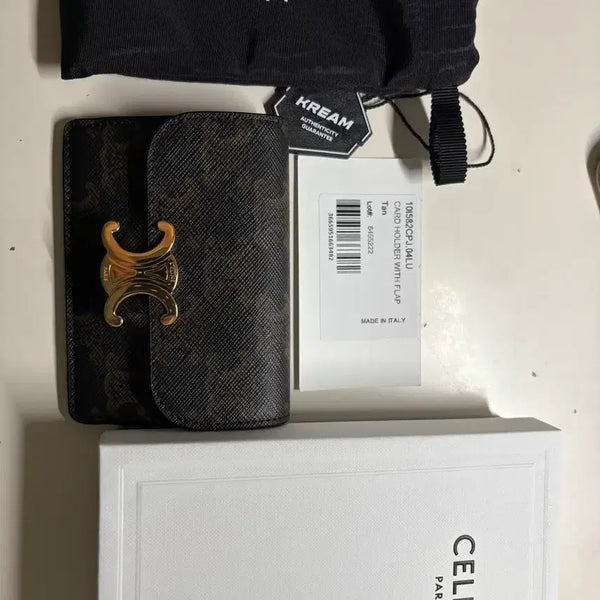 [BUNJANG] Celine Triomphe Card Holder Tan / 셀린느 트리옹프 카드 지갑 탄