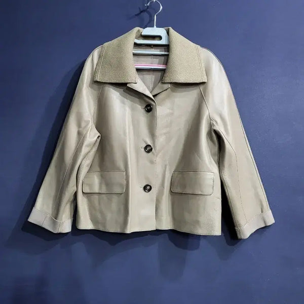 [BUNJANG] Olivia Lauren Lambskin Leather Jacket / 올리비아 로렌 양가죽 자켓