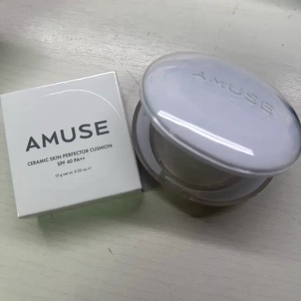 [BUNJANG] AMUSE Ceramic Skin Perfector Cushion 1.5 Natural Case + Refill / 어뮤즈 세라믹 스킨 퍼펙터 쿠션 1.5 내추럴 케이스+리필