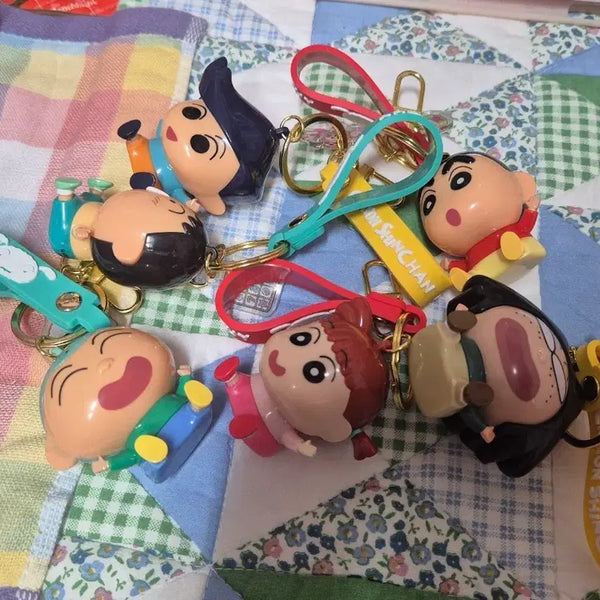 [BUNJANG] Crayon Shin-chan Figure Keychain Collection Set / 짱구는 못말려 피규어 키링 모음 6종