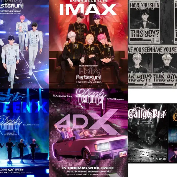[BUNJANG] PLAVE Poster Bundle - Encore in Cinema, Dash, Hello Asterum, Quantum Leap, CGV Collection / 플레이브 포스터 일괄 앙코르 인 시네마 대쉬 헬로 아스테룸 퀀텀리프 수배지 cgv