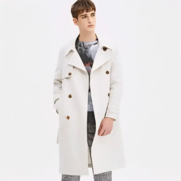 [BUNJANG] System Homme Ivory Trench Coat / 시스템옴므 아이보리 트렌치코트