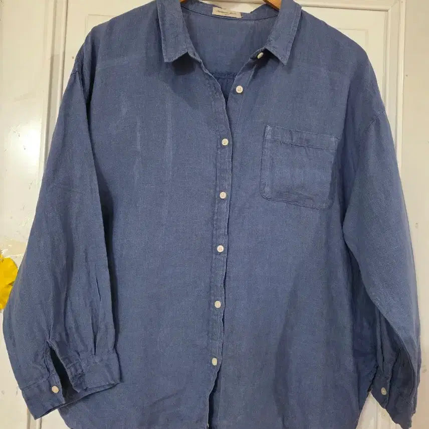 [BUNJANG] Linen Shirt / 여름 초가을 고급스러운 디자인이쁜 마. 린넨 남방셔츠  깨끗해요