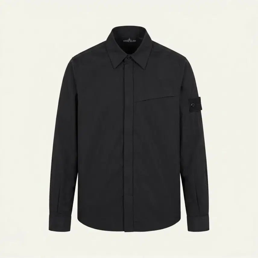 [BUNJANG] Stone Island Shadow Project Badge Shirt Black (M) / 스톤아일랜드 쉐도우프로젝트 와펜 셔츠 블랙 (M)