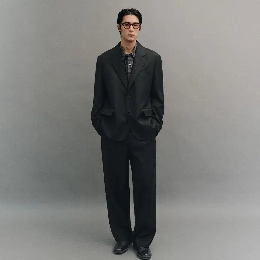 [BUNJANG] Another Office Legacy Wool Setup Black / [1]어나더오피스 레거시 울 셋업 블랙
