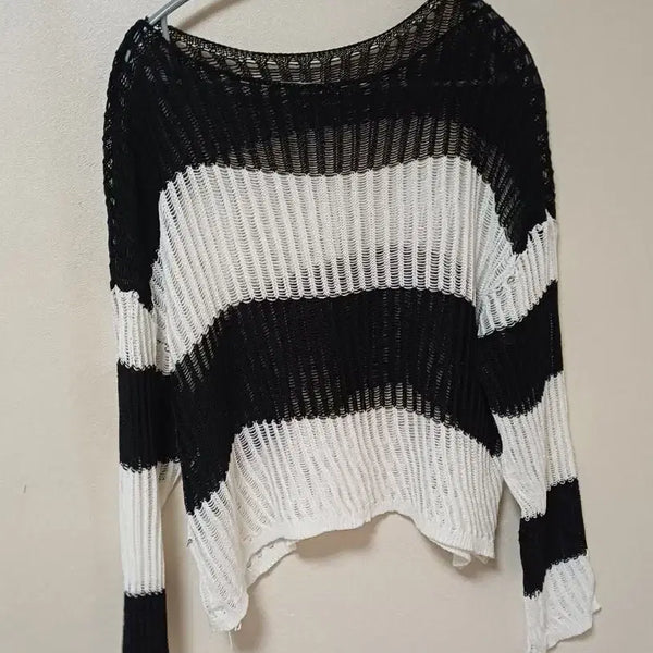 [BUNJANG] Striped Knit Top / (옷정리)단가라니트