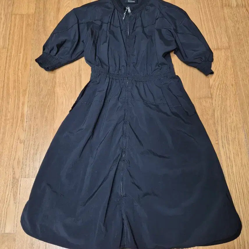 [BUNJANG] MINE Black Long Dress with Waist String / 마인 원피스 블랙
