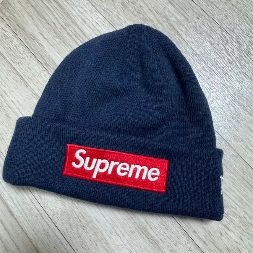 [BUNJANG] Supreme Box Logo Beanie Navy / 슈프림 박스로고 비니 네이비