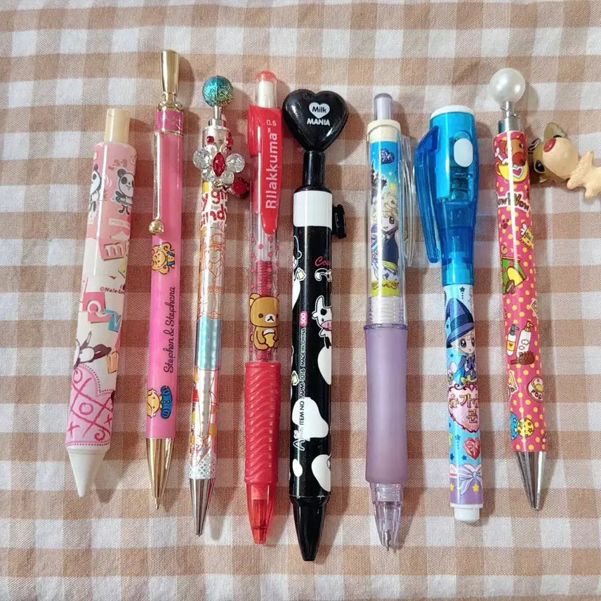 [BUNJANG] Bundle Set Rare Vintage Stationery Pens & Mechanical Pencils - Sugar Sugar Rune, Panda, Gyaru, Rilakkuma, Vanilla, Cow, The Dog / 일괄판매) 고전문구 고전 희귀 펜.샤프 < 슈가슈가룬 판다 갸루 리락쿠마 바닐라 젖소 더 도그 >