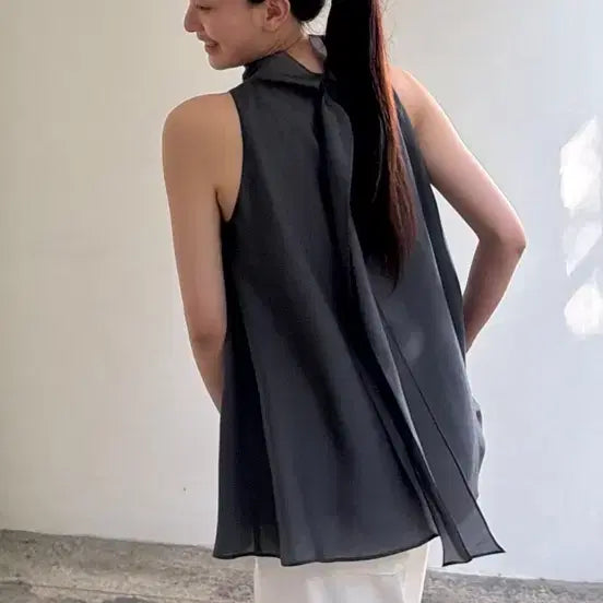 [BUNJANG] SOIR Sheer A-Line Blouse / 쏘이르 SOIR 블라우스 sheer a line blouse