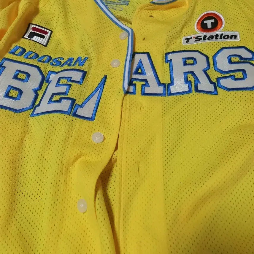 [BUNJANG] Doosan Bears FILA Yellow Jersey / 두산 베어스 휠라 져지 옐로우
