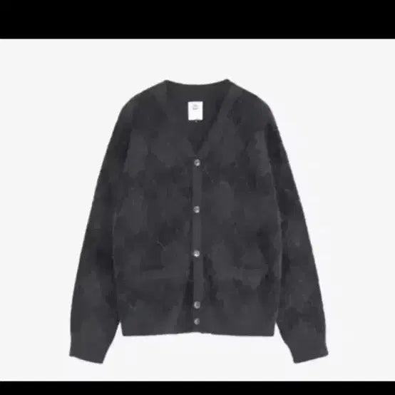 [BUNJANG] Politeu Argyle Cardigan Charcoal / [3] 폴리테루 아가일 가디건 차콜
