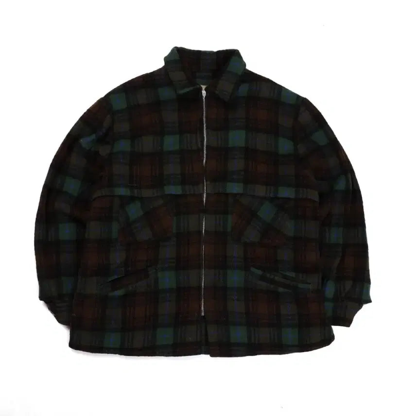 [BUNJANG] Woods Check Pattern Wool Blouson Jacket / 우즈 Woods Check Pattern Wool Blouson Jacket
